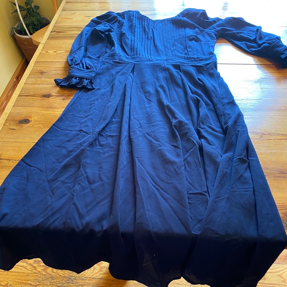 Women's Elegant Frilled Long Sleeve Pleated